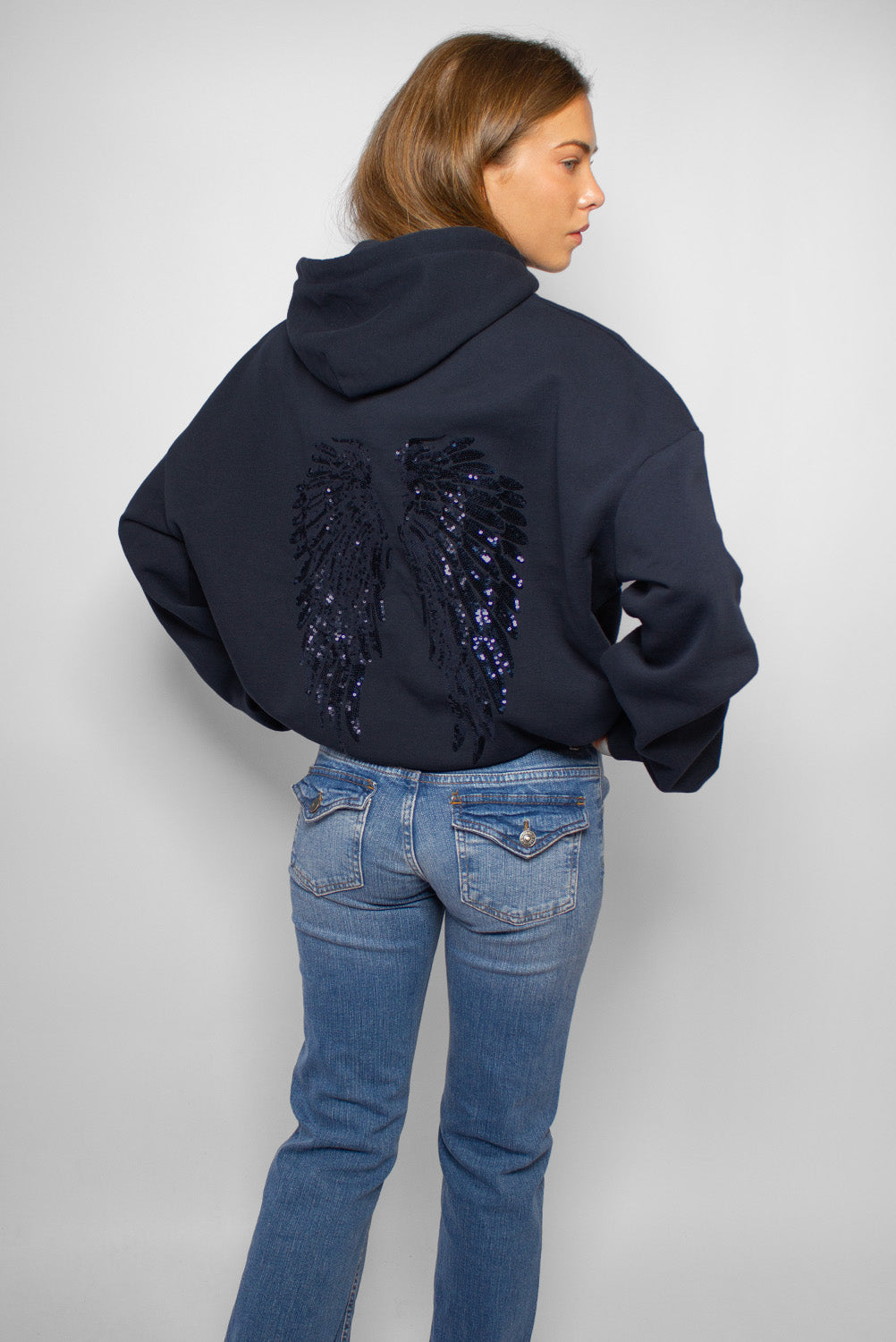 Sequin wings hoodie – subdued KR