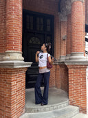 Wide-leg pants with cuff