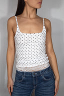 Round neck lace top