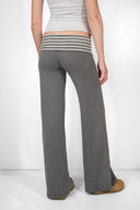 Wide-leg pants with cuffs