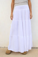 Long ruffle skirt