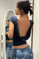 T-shirt with soft back neckline