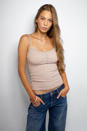 Round-neck top with buttons
