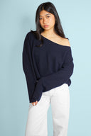 Boat neck sweater