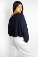 Boat neck sweater