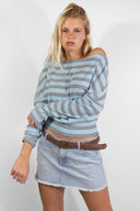 T-shirt with a boat neck
