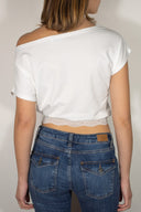 Lace boat neck T-shirt