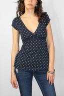 V-neck T-shirt with a band