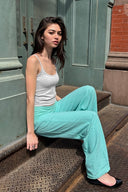 Palazzo pants with waistband