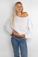 T-shirt with a boat neck
