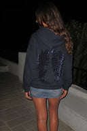 Wings sequin hoodie