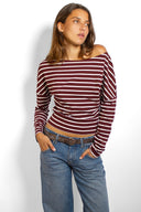 Boat neck T-shirt