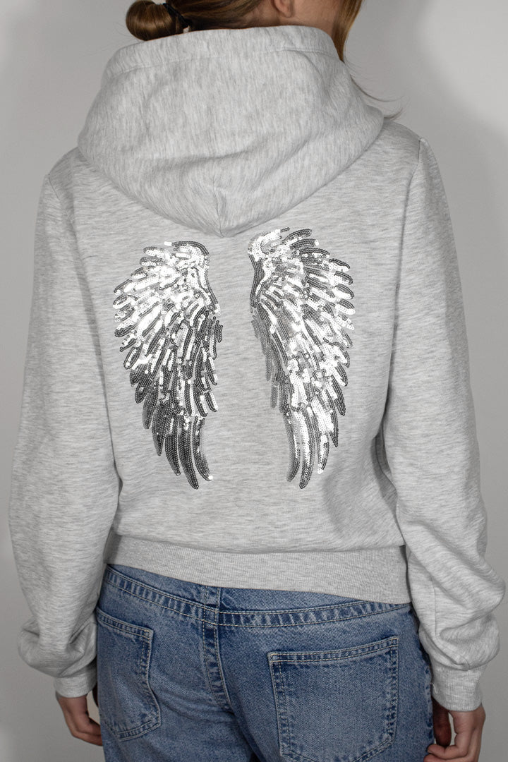 Wings zip-up hoodie – subdued KR