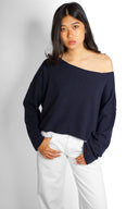 Boat neck sweater