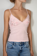Beaded V-neck top