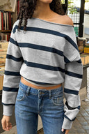 Boat neck sweatshirt