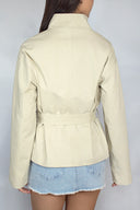 High-neck trench coat
